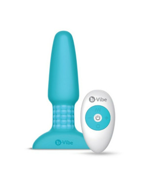 Plug anale con telecomando B-Vibe RIMMING PLUG 2 Azzurro