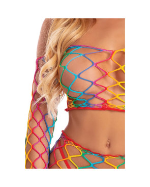 Costume Erotico Pink Lipstick Multicolore Taglia unica