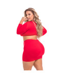 Set di Lingerie Pink Lipstick Rosso (3XL/4XL)