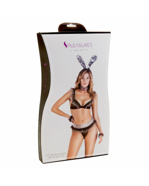 Costume Erotico S Pleasures Nero/Argentato Taglia unica