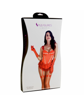 Corsetto S Pleasures Rosso (Taglia unica)