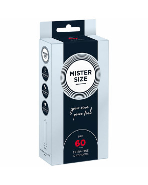 Preservativi Mister Size Extra sottili 10 Unità (60 mm)