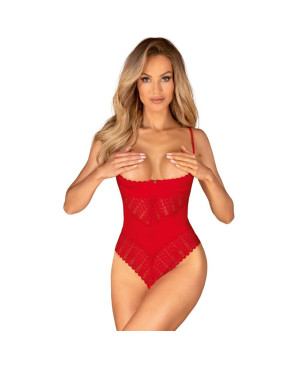 OBSESSIVE - INGRIDIA CROTCHLESS ROSSO XL/XXL