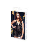 Babydoll in Pizzo Nero Taglia Grande Baci Lingerie BW3103 Nero XL
