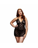 Babydoll in Pizzo Nero Taglia Grande Baci Lingerie BW3103 Nero XL