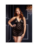 Babydoll in Pizzo Nero Taglia Grande Baci Lingerie BW3103 Nero XL