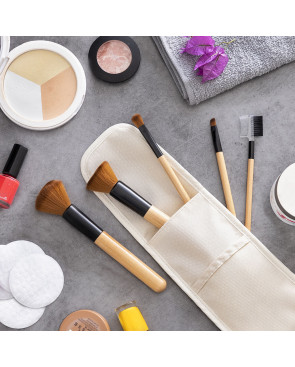 Set di Pennelli da Trucco in Legno con Custodia di Trasporto Miset InnovaGoods 5 Unità