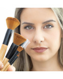 Set di Pennelli da Trucco in Legno con Custodia di Trasporto Miset InnovaGoods 5 Unità