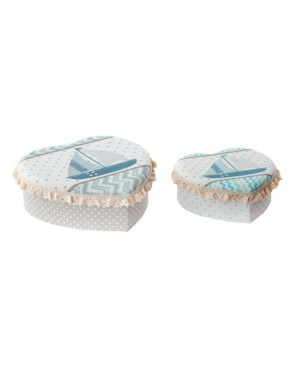 Scatola-Portagioie DKD Home Decor 8424001396207 Acrilico Cartone 19 x 10 x 7 cm (2 Unità)