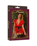 Set di Lingerie con Pizzo Exposed Rosso (L/XL)