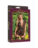 Set di Lingerie con Pizzo Exposed Nero (S/M)