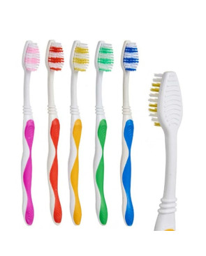 Spazzolino da Denti Berilo AR1410005 Giallo Azzurro Rosso Verde Rosa (12 Unità)