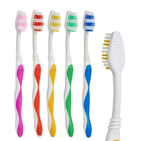 Spazzolino da Denti Berilo AR1410005 Giallo Azzurro Rosso Verde Rosa (12 Unità)