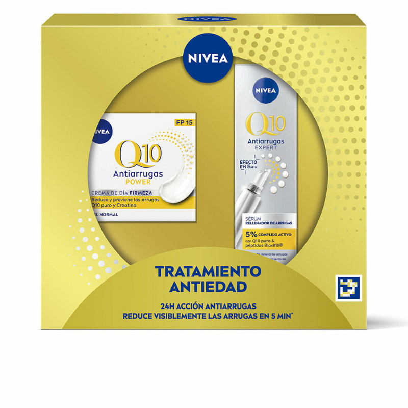 Cofanetto Cosmetica Donna Nivea Q10 ANTI-ARRUGAS Antietà Q10 2 Pezzi Cofanetto Cosmetica Donna Nivea Q10 ANTI-ARRUGAS Antietà Q10 2 Pezzi