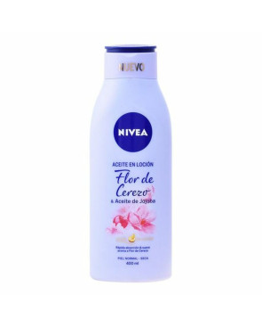 Olio a Lozione Fiori di Ciliegio e Olio di Jojoba Nivea Aceite En Locion (400 ml) 400 ml