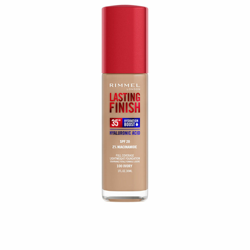 Base Cremosa per il Trucco Rimmel London Lasting Finish Nº 100 Ivory Spf 20 30 ml Base Cremosa per il Trucco Rimmel London Lasting Finish Nº 100 Ivory Spf 20 30 ml