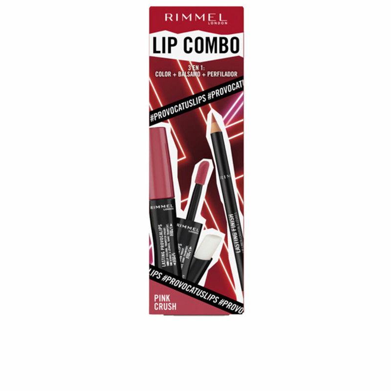 Set da Trucco Rimmel London Lip Combo 3 Pezzi Pink Crush Set da Trucco Rimmel London Lip Combo 3 Pezzi Pink Crush