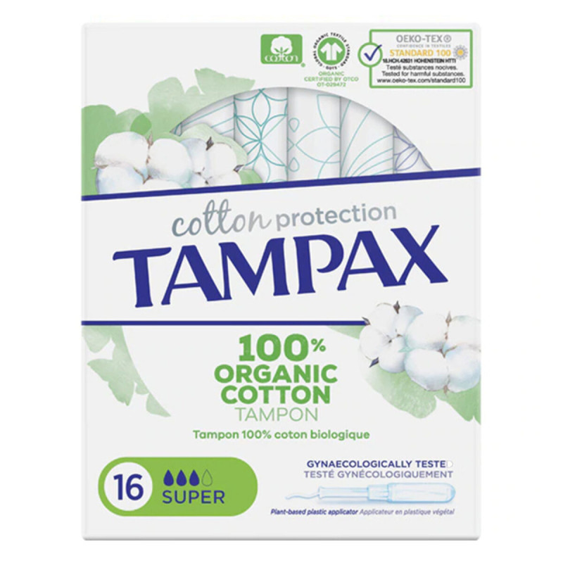 Assorbenti Interni Super ORGANIC Tampax Tampax Organic Super (16 uds) 16 Unità Assorbenti Interni Super ORGANIC Tampax Tampax Organic Super (16 uds) 16 Unità