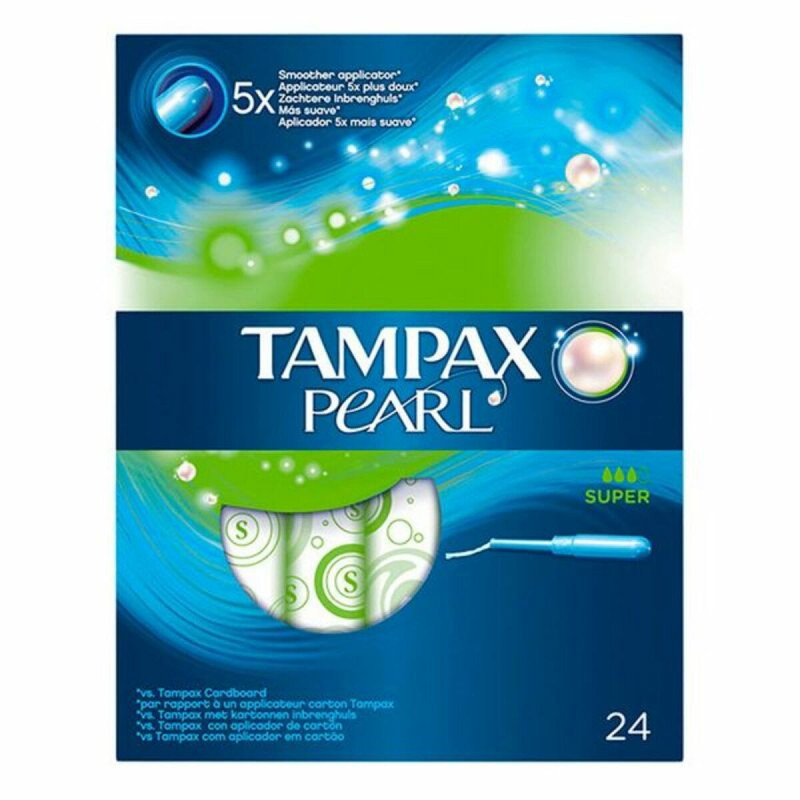 Pacco di Assorbenti interni Pearl Super Tampax Tampax Pearl (24 uds) 24 uds Pacco di Assorbenti interni Pearl Super Tampax Tampax Pearl (24 uds) 24 uds