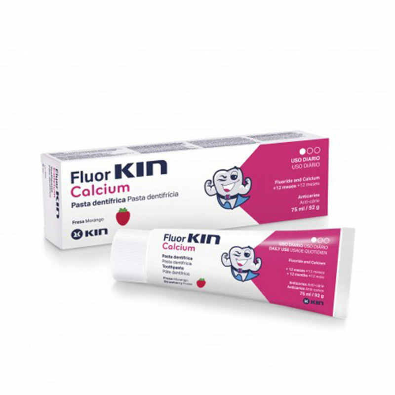 Dentifricio Kin Fluorkin Calcium 75 ml Fragola Dentifricio Kin Fluorkin Calcium 75 ml Fragola