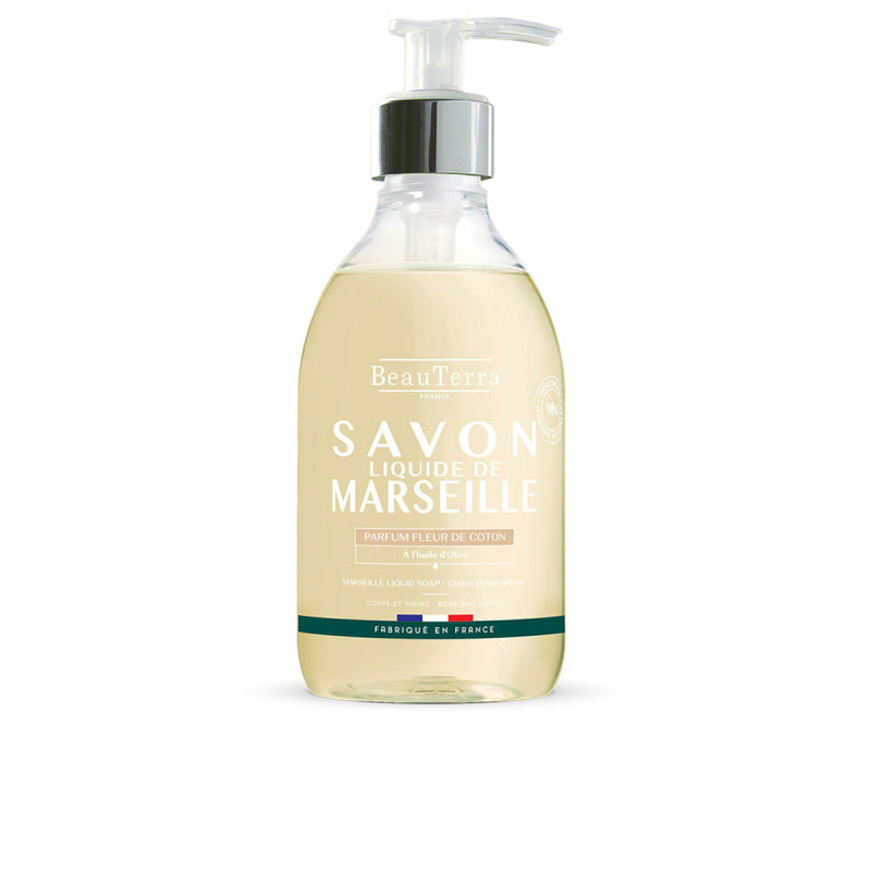 Sapone Liquido Beauterra Savon de Marseille Fiore di cotone 300 ml Sapone Liquido Beauterra Savon de Marseille Fiore di cotone 300 ml