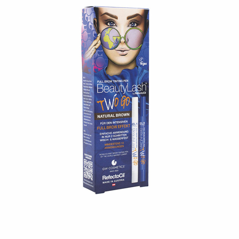 Tinta per ciglia RefectoCil BeautyLash Two Go Natural Brown 2 Pezzi Tinta per ciglia RefectoCil BeautyLash Two Go Natural Brown 2 Pezzi