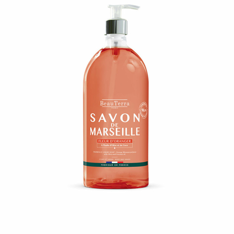 Sapone Liquido Beauterra Marseille Universale Fiori d'arancio Mani 1 L Sapone Liquido Beauterra Marseille Universale Fiori d'arancio Mani 1 L
