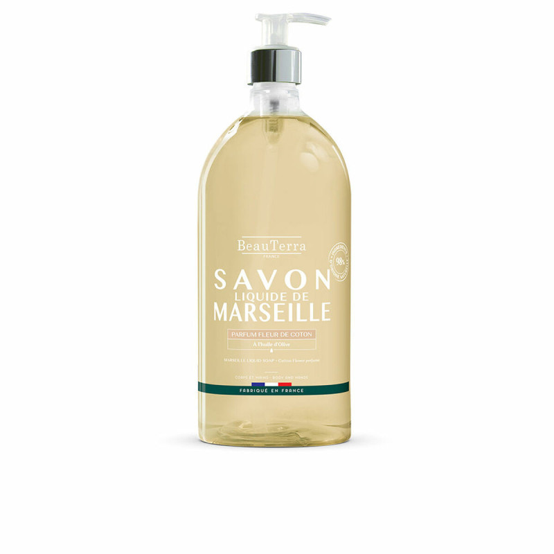 Sapone Liquido Beauterra Savon de Marseille Fiore di cotone 1 L Sapone Liquido Beauterra Savon de Marseille Fiore di cotone 1 L