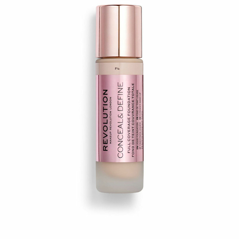 Base per Trucco Fluida Revolution Make Up Conceal & Define F4 (23 ml) Base per Trucco Fluida Revolution Make Up Conceal & Define F4 (23 ml)
