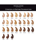 Base per Trucco Fluida Revolution Make Up Conceal & Define Nº F9 (23 ml) Base per Trucco Fluida Revolution Make Up Conceal & Define Nº F9 (23 ml)