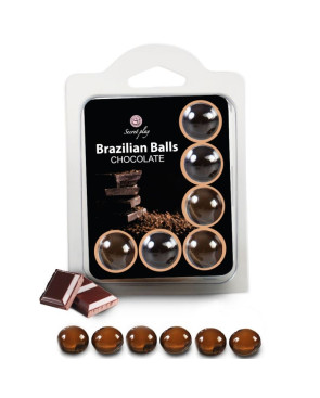 SECRETPLAY - SET 6 PALLINE BRASILIANI CIOCCOLATO