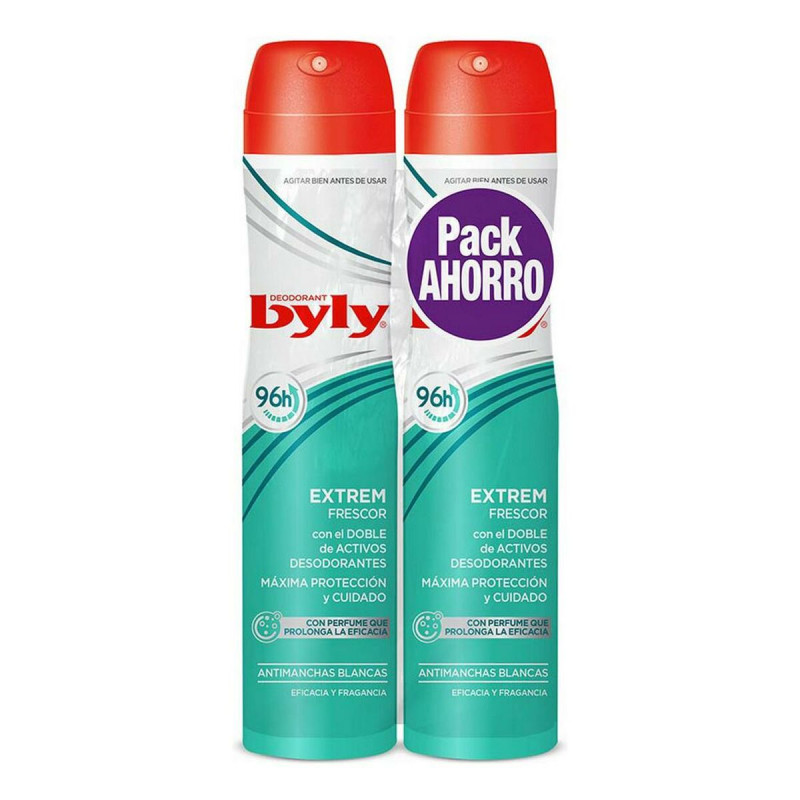 Deodorante Spray Invisibile e Anti-macchia Extrem Byly (2 uds) Deodorante Spray Invisibile e Anti-macchia Extrem Byly (2 uds)