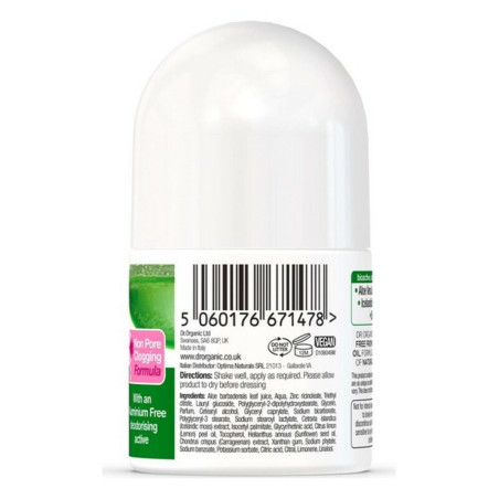 Deodorante Roll-On con Aloe Vera Bioactive Skincare Dr.Organic DR00106 (50 ml)