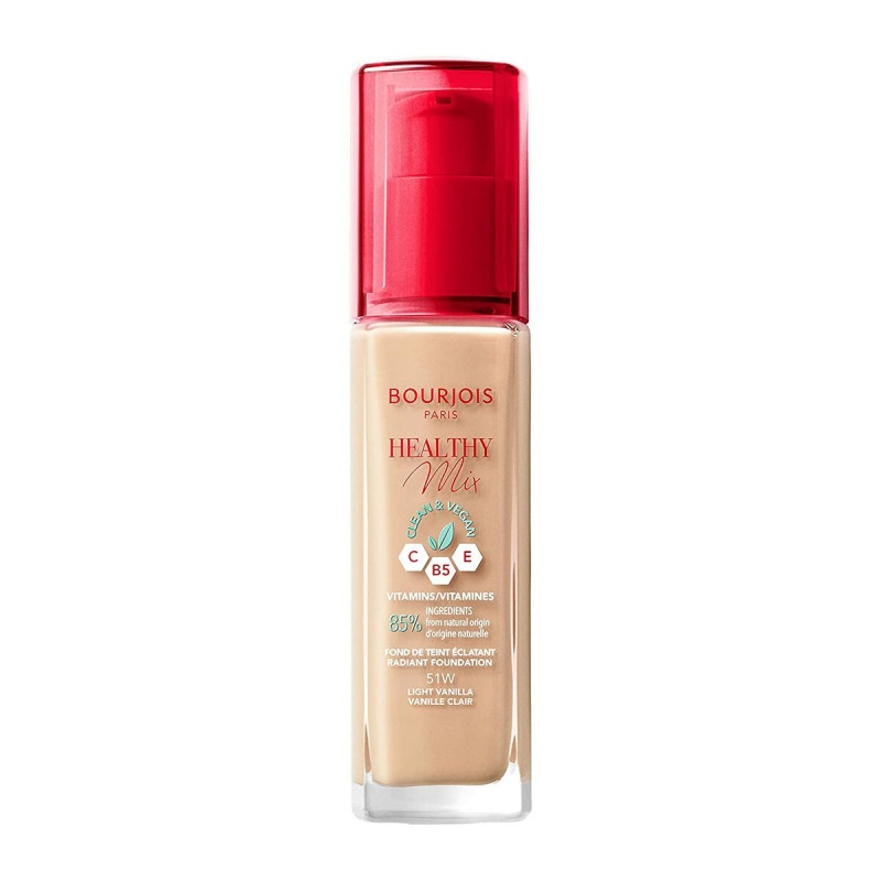 Base Cremosa per il Trucco Bourjois Healthy Mix 51-light vanilla Nº 51-light vanilla 30 ml Base Cremosa per il Trucco Bourjois Healthy Mix 51-light vanilla Nº 51-light vanilla 30 ml