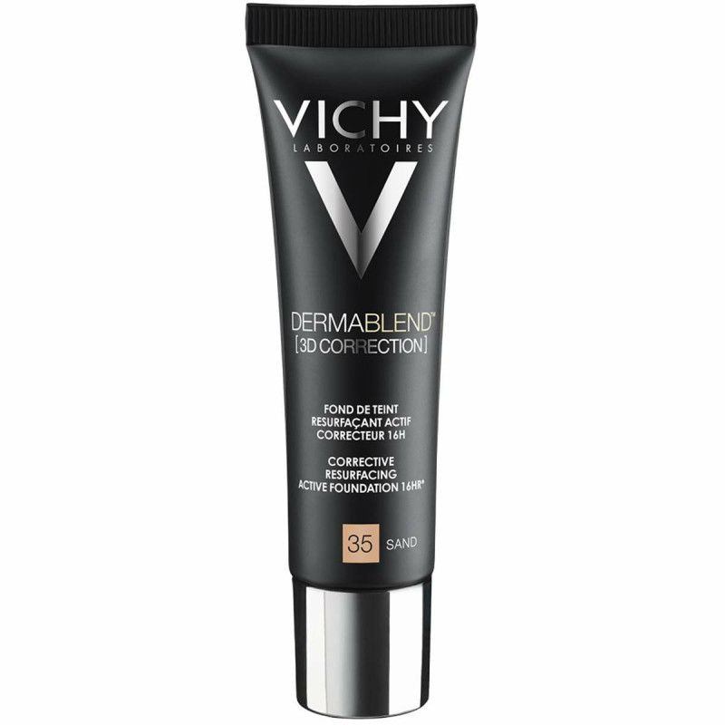 Base per Trucco Fluida Vichy Dermablend 3D Correction 30 ml Spf 25 Nº 35 Sand Base per Trucco Fluida Vichy Dermablend 3D Correction 30 ml Spf 25 Nº 35 Sand