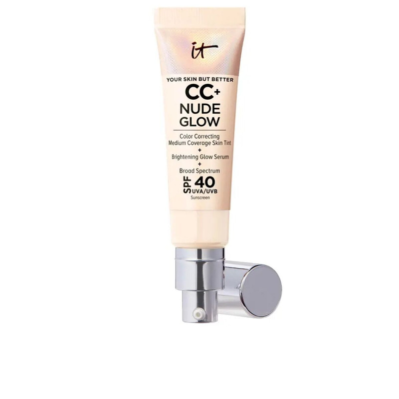 Base Cremosa per il Trucco It Cosmetics CC+ Nude Glow Fair Ivory Spf 40 32 ml Base Cremosa per il Trucco It Cosmetics CC+ Nude Glow Fair Ivory Spf 40 32 ml