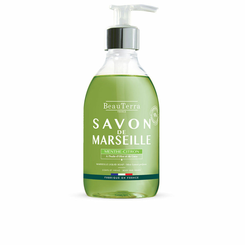 Sapone Liquido Beauterra Marseille Mani Universale Limone Menta 300 ml Sapone Liquido Beauterra Marseille Mani Universale Limone Menta 300 ml