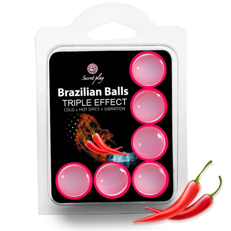 SECRETPLAY - SET 6 PALLINE BRASILIANE TRIPLO EFFETTO SECRETPLAY - SET 6 PALLINE BRASILIANE TRIPLO EFFETTO