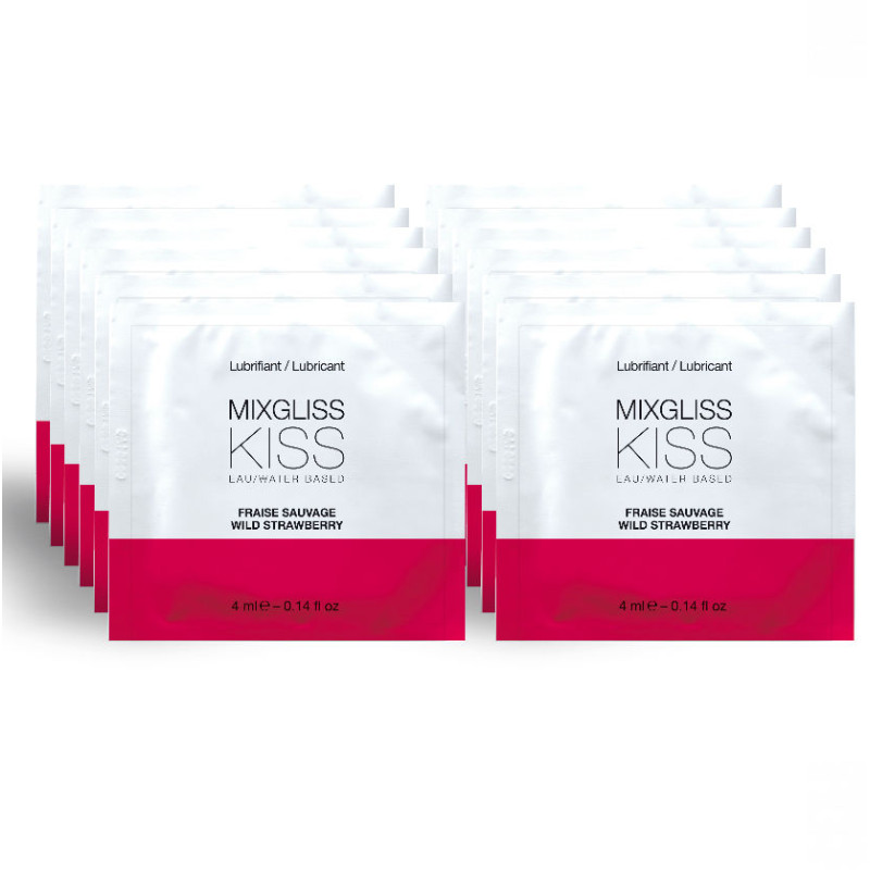 MIXGLISS - LUBRIFICANTE A BASE ACQUA GUSTO FRAGOLA 12 MONODOSE 4 ML MIXGLISS - LUBRIFICANTE A BASE ACQUA GUSTO FRAGOLA 12 MONODOSE 4 ML