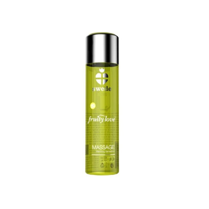SWEDE - FRUITY LOVE OLIO DA MASSAGGIO EFFETTO RISCALDANTE VANIGLIA E PERA ORO 60 ML. SWEDE - FRUITY LOVE OLIO DA MASSAGGIO EFFETTO RISCALDANTE VANIGLIA E PERA ORO 60 ML.