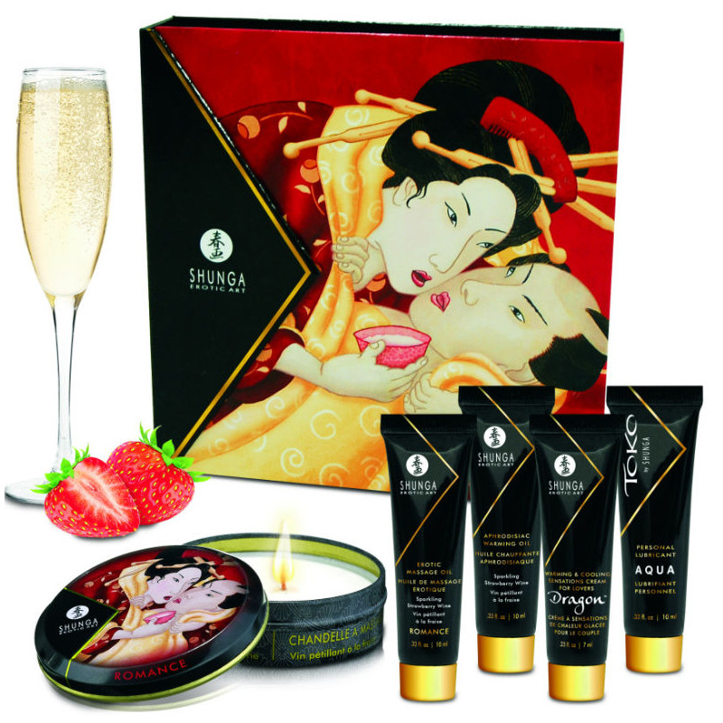 SHUNGA - KIT SEGRETO GEISHA FRAGOLE E CAVA SHUNGA - KIT SEGRETO GEISHA FRAGOLE E CAVA