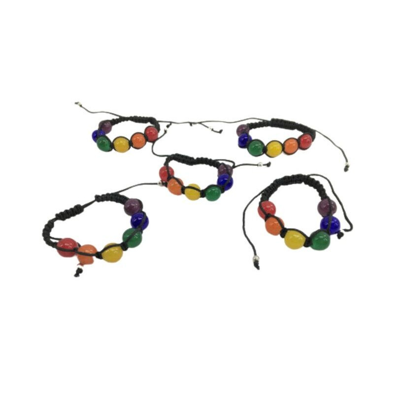 PRIDE - BRACCIALE A SFERA GRANDE CON BANDIERA LGBT PRIDE - BRACCIALE A SFERA GRANDE CON BANDIERA LGBT