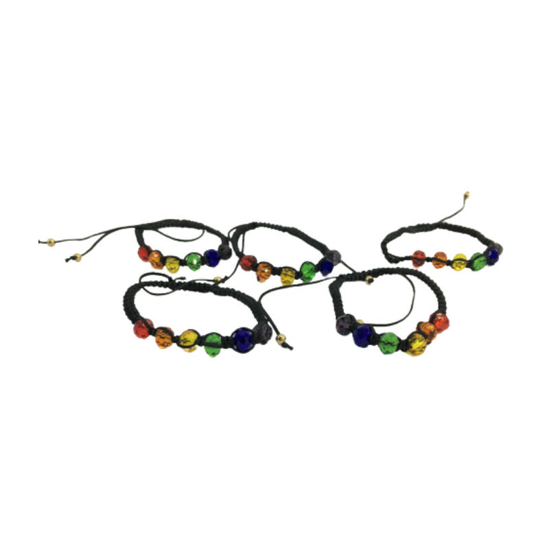 PRIDE - BRACCIALE CON SFERA DI VETRO LGBT FLAG PRIDE - BRACCIALE CON SFERA DI VETRO LGBT FLAG