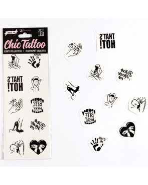 SECRET PLAY - SET DI 10 TATUAGGI TEMPORANEI COLLEZIONE KINKY