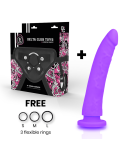 DELTA CLUB - TOYS ARNES + DONG SILICONE VIOLA 20 CM -O- 4 CM DELTA CLUB - TOYS ARNES + DONG SILICONE VIOLA 20 CM -O- 4 CM
