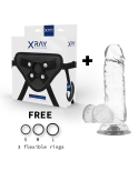 X RAY - IMBRACATURA + CAZZO TRASPARENTE CON SFERE 15.5 CM -O- 3.5 CM X RAY - IMBRACATURA + CAZZO TRASPARENTE CON SFERE 15.5 CM -O- 3.5 CM