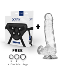 X RAY - IMBRACATURA + CAZZO TRASPARENTE CON SFERE 18.5 CM -O- 3.8 CM X RAY - IMBRACATURA + CAZZO TRASPARENTE CON SFERE 18.5 CM -O- 3.8 CM
