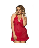 SUBBLIME - QUEEN PLUS BABYDOLL ROSSO MOTIVI FLOREALI NEL SENO SUBBLIME - QUEEN PLUS BABYDOLL ROSSO MOTIVI FLOREALI NEL SENO