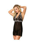 SUBBLIME - BABYDOLL LACCI FLOREALI BIANCHI NERO L / XL SUBBLIME - BABYDOLL LACCI FLOREALI BIANCHI NERO L / XL