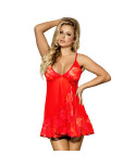 SUBBLIME - BABYDOLL LACCI FLOREALI ROSSO L / XL SUBBLIME - BABYDOLL LACCI FLOREALI ROSSO L / XL